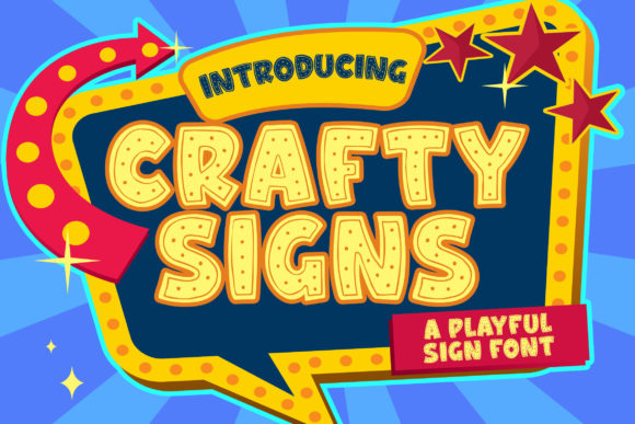 Crafty Signs: A Bold Display Font for Creative Projects