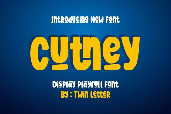 Cutney Font: A Bold Display Typeface for Street-Style Branding