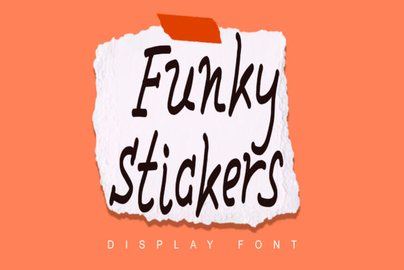 Funky Stickers Font for Creative Crafting and Display Projects