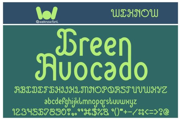 Green Avocado Font for Modern Editorial Design