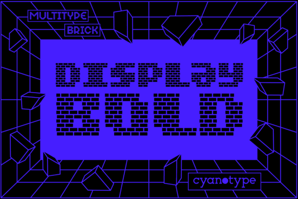 MultiType Brick Display Bold: A Pixelated Font for Editorial Design