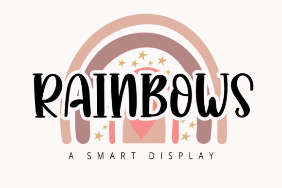 Rainbows Font: A Quirky Display Typeface for Crafters