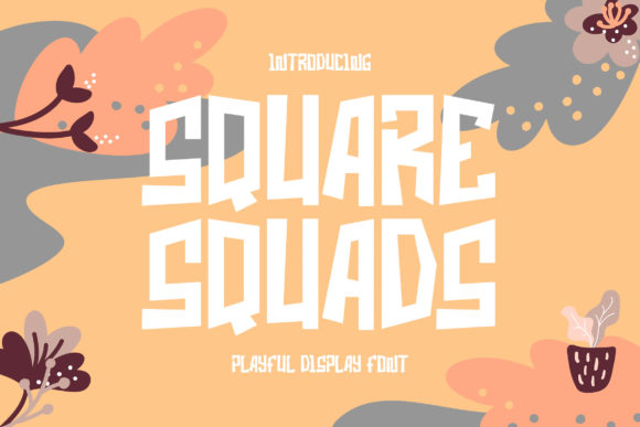 Square Squads Font for Playful Campaign Typography