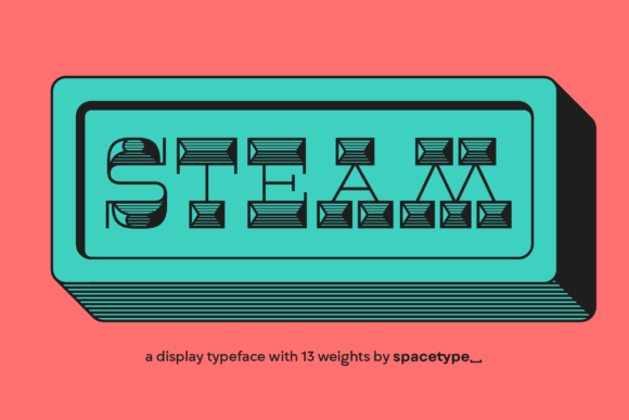 Steam Display Font for Editorial Design