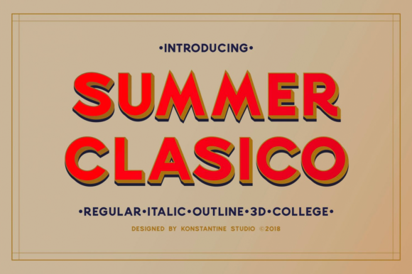 Summer Clasico Font for Editorial Design and Creative Projects