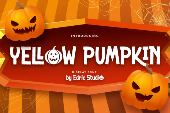 Yellow Pumpkin Font for Spooky and Stylish Campaigns